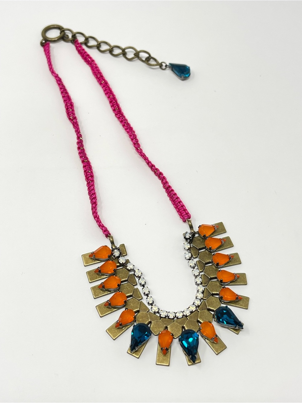 New Anthropologie Statement Bib Beaded Necklace